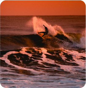 Surf al atardecer